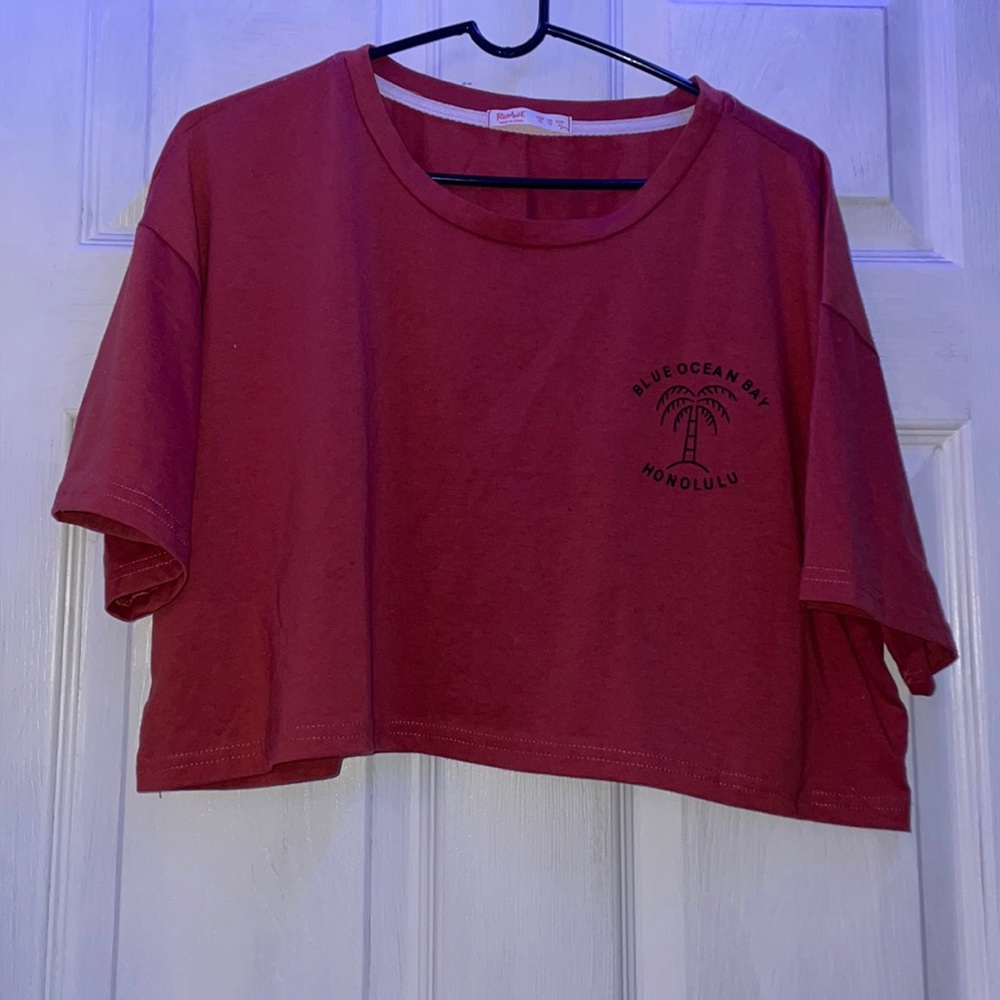 Girls cropped graphic tee